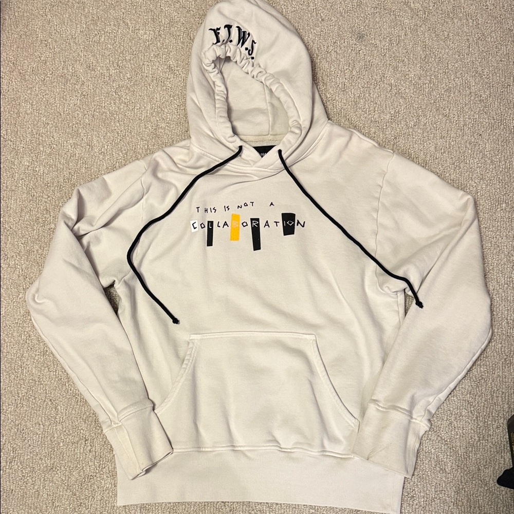 Men's White Graphic Hoodie